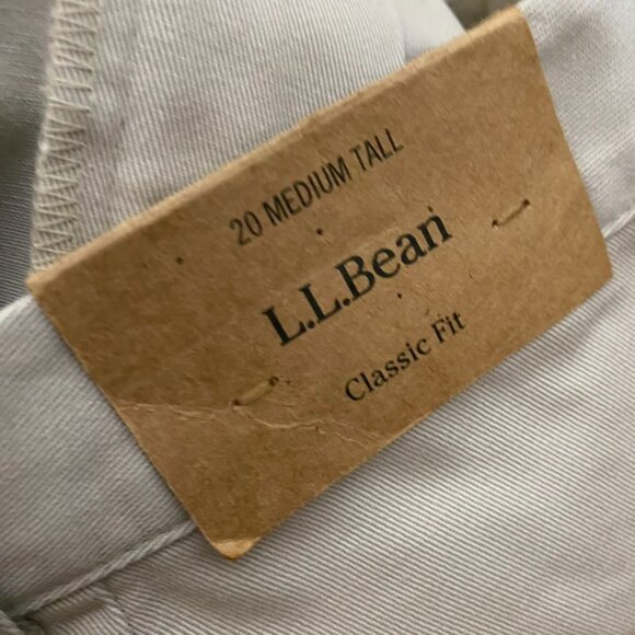 (2) L.L. Bean Classic Fit 20 M/T khaki and navy blue NWT women's - Picture 13 of 14